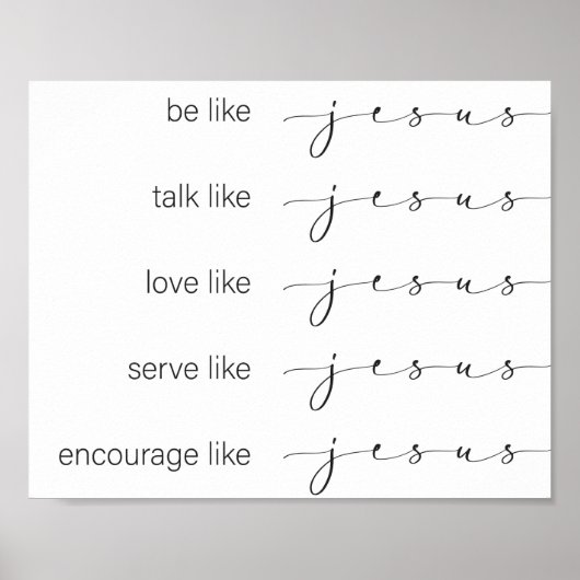 イエズスのポスターのように ポスター (正面)