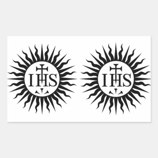 イエズスの四つの会(Jesuits) 長方形シール (正面)