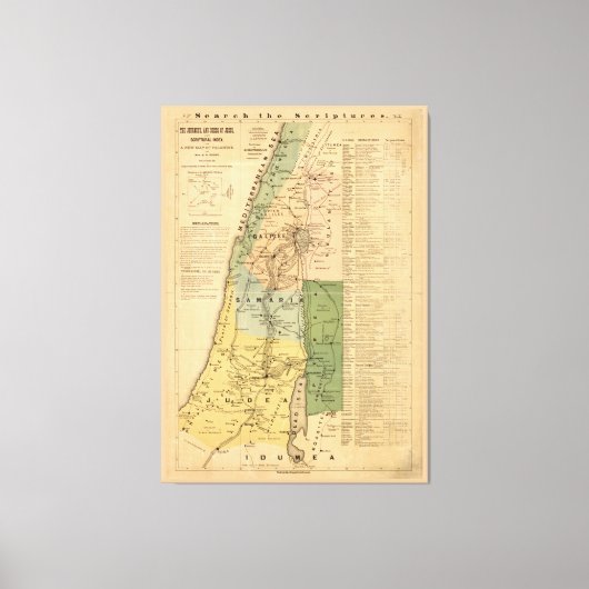 イエズスの地図(1881) キャンバスプリント (正面)