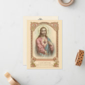 イエズスの神聖カードを提供するカトリック教徒のミサ ノートカード (正面/裏面インサイチュ)