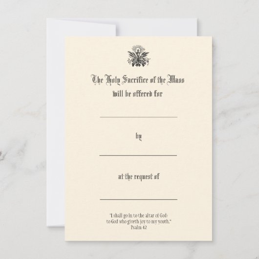 イエズスの神聖カードを提供するカトリック教徒のミサ ノートカード (裏面)
