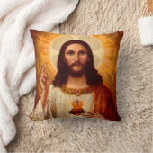 イエズスの美しい宗教的な神聖なハート クッション (ブランケット)
