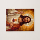 イエズスの美しい宗教的な神聖なハート ジグソーパズル (横)