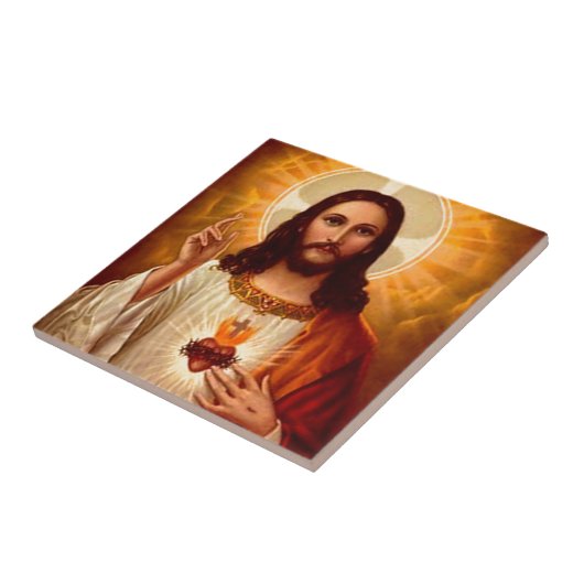 イエズスの美しい宗教的な神聖なハート タイル (側面)