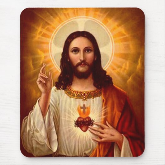 イエズスの美しい宗教的な神聖なハート マウスパッド (正面)
