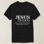 イエズスの訓練を受けたレスリングプルオーバーフード付きスウェットシャツ Tシャツ (デザイン正面)
