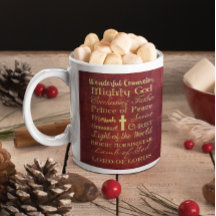 イエズスの赤のパーソナライズされたマグカップの名前