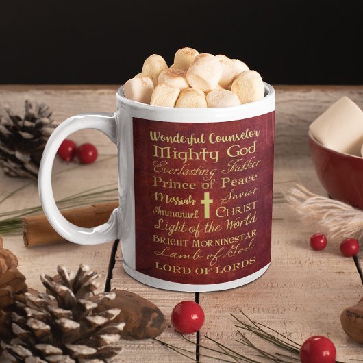 イエズスの赤のパーソナライズされたマグカップの名前 コーヒーマグカップ