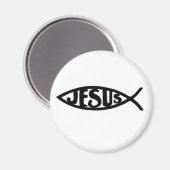 イエズスの魚(マグネットブラック) マグネット (正面/裏面)