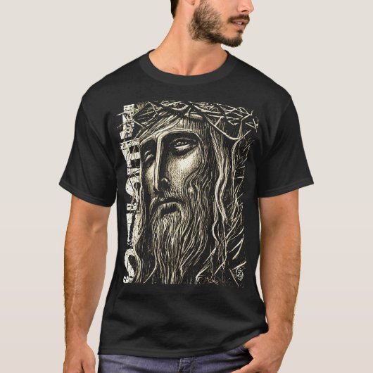 イエズスはっきりしたグラフィックTシャツ Tシャツ (正面)