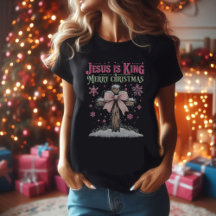 イエズスはキングブラックTシャツ女子クリスマス