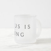 イエズスは王フード付きスウェットシャツ フロストグラスマグカップ (正面右)