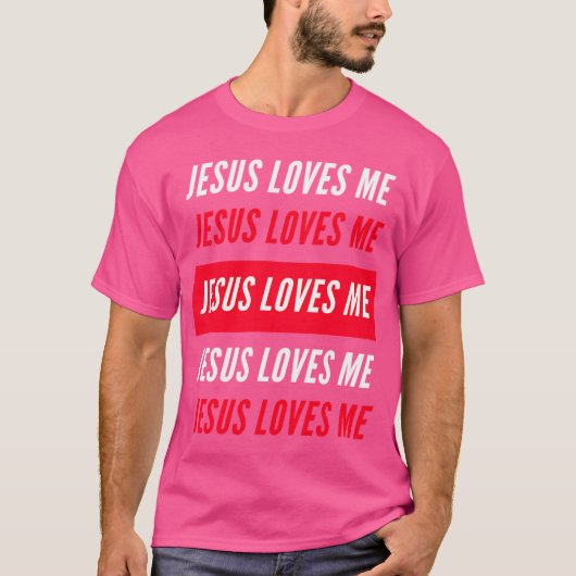 イエズスは私を愛するクリスチャンプライドイエス Tシャツ (正面)
