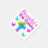 イエズスは90番誕生日ナプキンパーソナライズされたを愛 スタンダードカクテルナプキン (角)