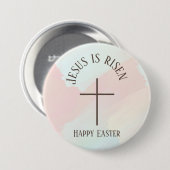 イエズスイズリーズハッピーイースターアモダンーチタイポグラフィ 缶バッジ (正面&裏面)