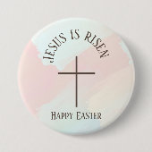 イエズスイズリーズハッピーイースターアモダンーチタイポグラフィ 缶バッジ (正面)