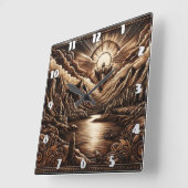 イエズスオーバールックアコムドーンマウンテンビュー スクエア壁時計 (傾斜)