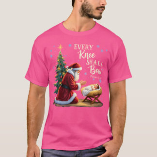 イエズスクリスチャンサンタクリスマスクリスマス毎膝Sh Tシャツ