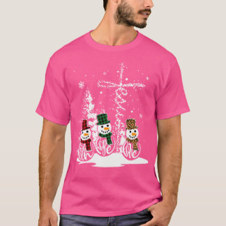 イエズスフェイスホープ愛雪だるまおもしろいメリークリスマス Tシャツ