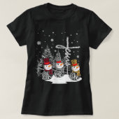 イエズスフェイスホープ愛雪だるまクリスマスクリスチャン Tシャツ (デザイン正面)