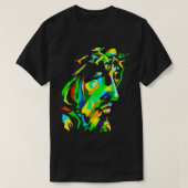 イエズスポップ・アートのクリストイエスキリスト顔カトリックのアイコン Tシャツ (デザイン正面)