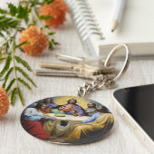 イエズスマウスパッドガラスコースター キーホルダー (側面)