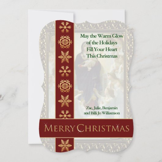 イエズスメアリーエンジェルズファインアートカファンシーットクリスマス シーズンカード (裏面)