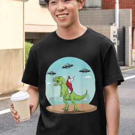 イエズスライド恐竜のビフットおもしろいUFOエイリアン Tシャツ