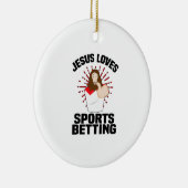 イエズスラブスポーツベッティング賭博キリストギフトビー セラミックオーナメント (右)