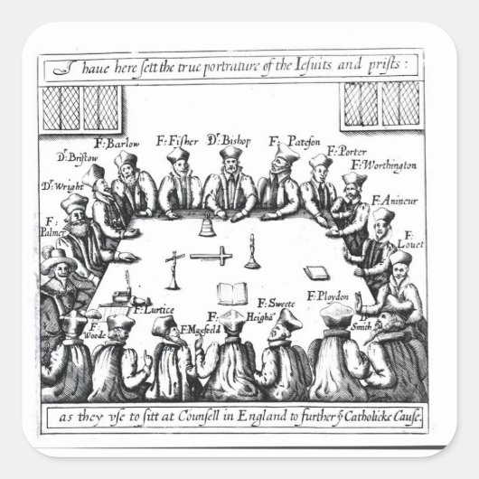 イエズス会と司祭のポートレート スクエアシール (正面)