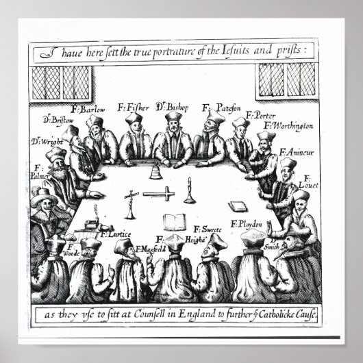 イエズス会と司祭のポートレート ポスター (正面)