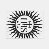 イエズス会の象徴 フリースブランケット (正面(横))