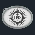 イエズス会ロゴ 卵形バックル<br><div class="desc">イエズス会（イエズス会）ロゴオーバルベルトバックル</div>