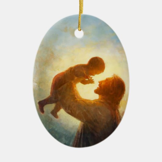 イエズス保持ベビーオーナメント セラミックオーナメント (正面)