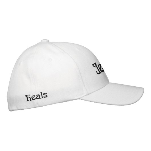 イエズス刺繍帽子、基本的なフレックスフィットウールキャップ 刺繍入りキャップ (右)