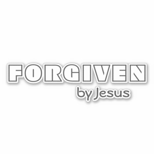 イエズス引用文白カスタム刻ビニール シール (正面)