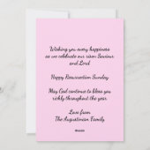 イエズス復活ハッピーイースターカスタマイズ シーズンカード (裏面)