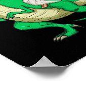 イエズス恐竜パロディおもしろいティラノサウルスR ポスター (角)