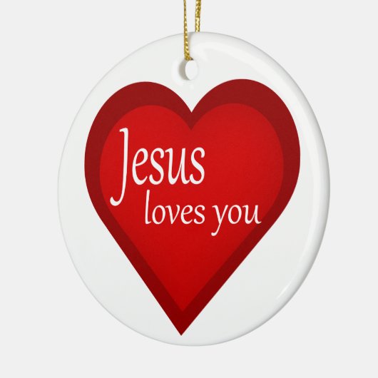 イエズス愛あなたハート肯定オーナメント セラミックオーナメント (左)