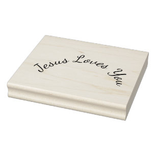 イエズス愛のラウンドデザインクラフトスタンプ ラバースタンプ