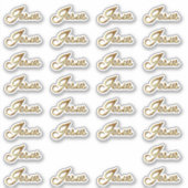 イエズス書道の名前文字ビニールコンター シール (正面)