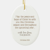 イエズス最高のギフトエバー出生スタークリスマス セラミックオーナメント (裏面)