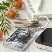 イエズス白黒キーチェーン キーホルダー (正面右)