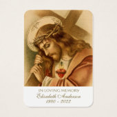 イエズス聖ハートカトリック葬儀聖カード (正面)