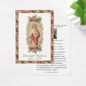 イエズス聖ハートカトリック葬儀聖カード (デスク)