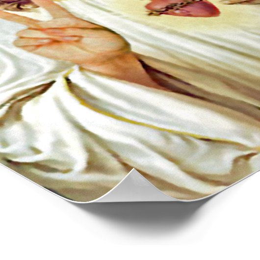 イエズス聖ハート平和サインポートレート ポスター (角)