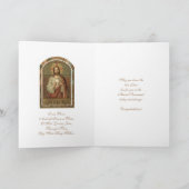 イエズス聖餐式の最初の聖餐式の天使のホスト カード (内部)