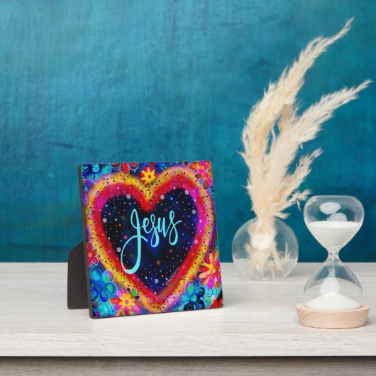 イエズス色ハート感動的インスピリシティイーゼル フォトプラーク (インサイチュ)