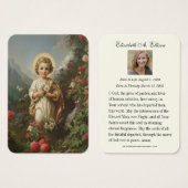 イエズス葬儀記念祈りの言葉ホリーカード (正面&裏面)