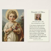 イエズス葬儀記念祈りの言葉ホリーカード (正面&裏面)